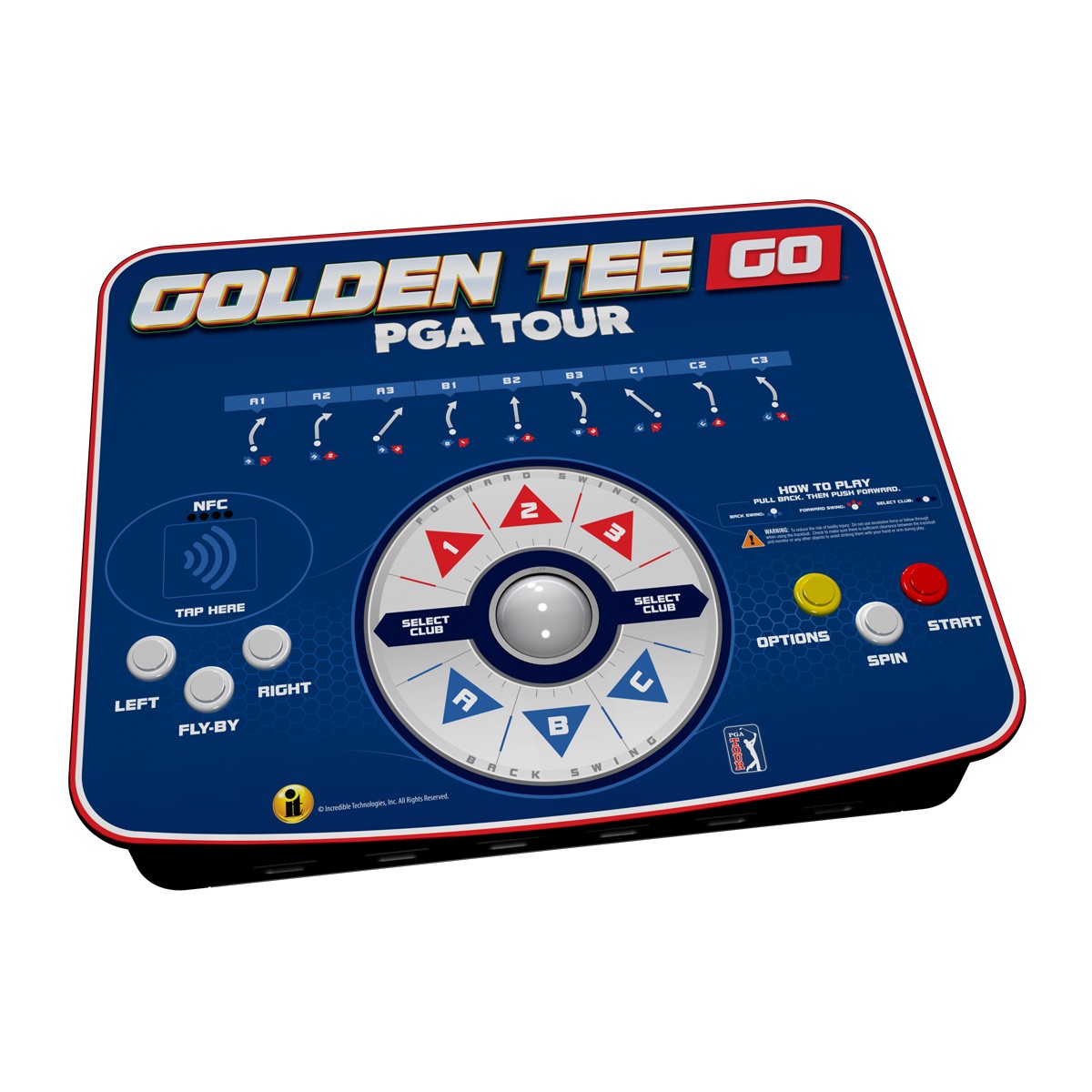 Golden Tee Go PGA Tour Portable Golf Game – 2026 – With Stand – Free Play