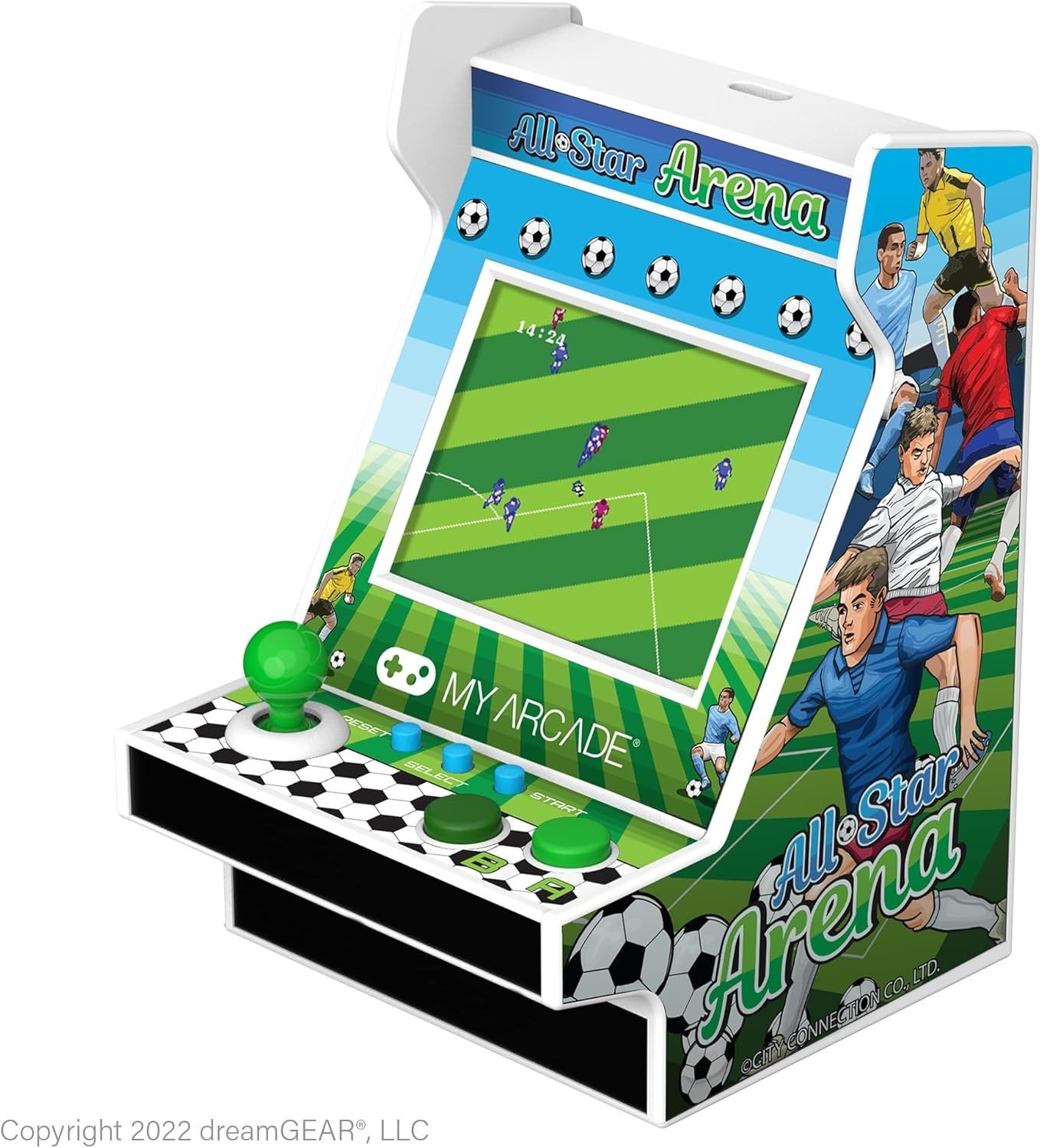 All-Star Arena Nano Player: 4.5″ Portable Mini Arcade with 207 Retro Games