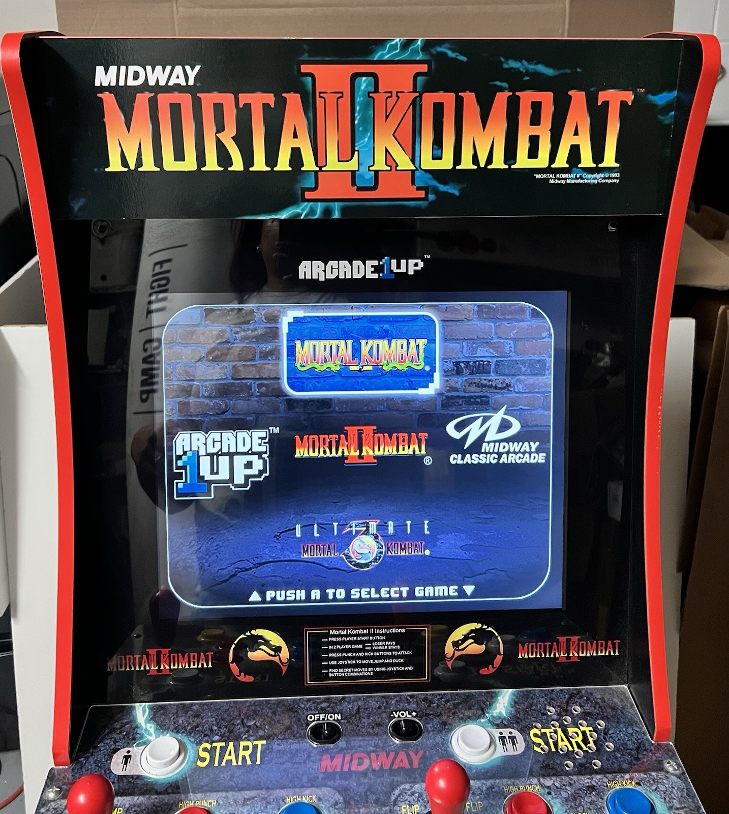 Arcade1UP Mortal Kombat II Midway Legacy Arcade with Riser GREAT CONDITION