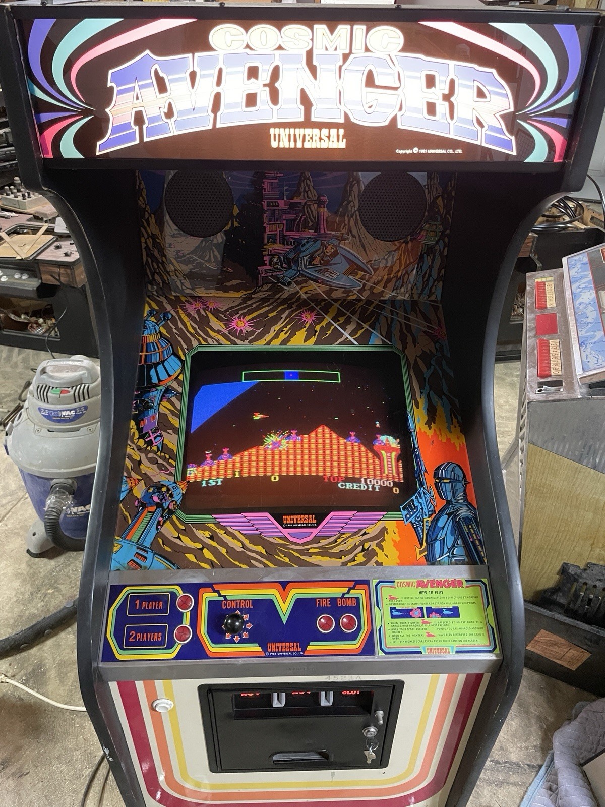 COSMIC AVENGERS by UNIVERSAL COIN-OP CLASSIC Arcade Video Game