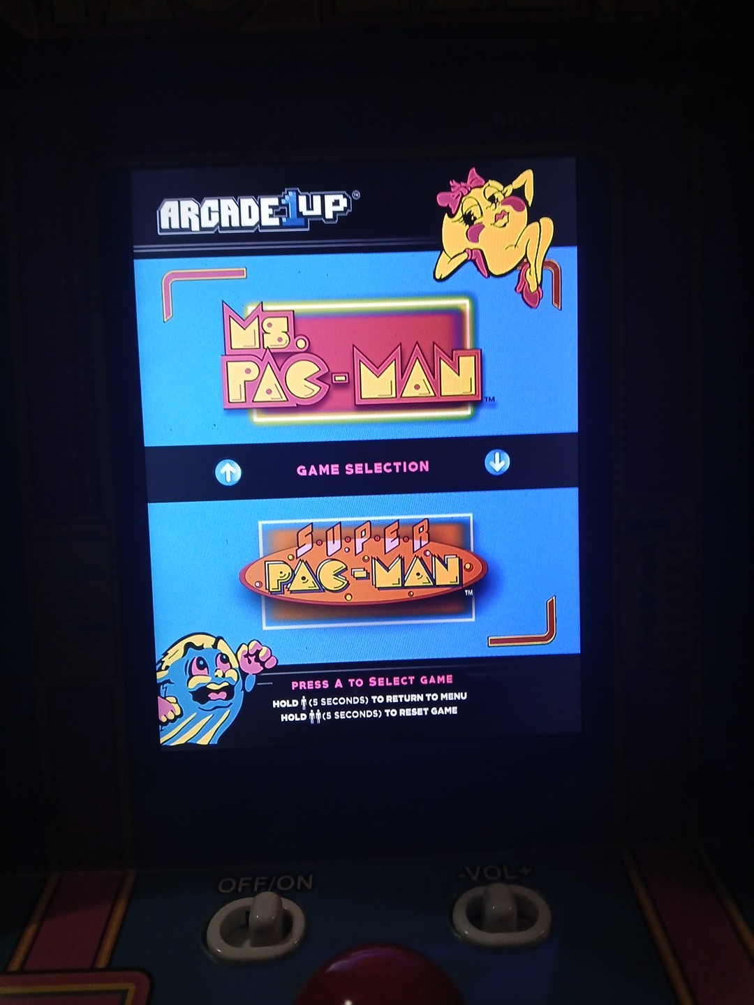 Arcade 1up 8261 Ms Pac-Man Tabletop Arcade GameSystem 16″ Tested – works