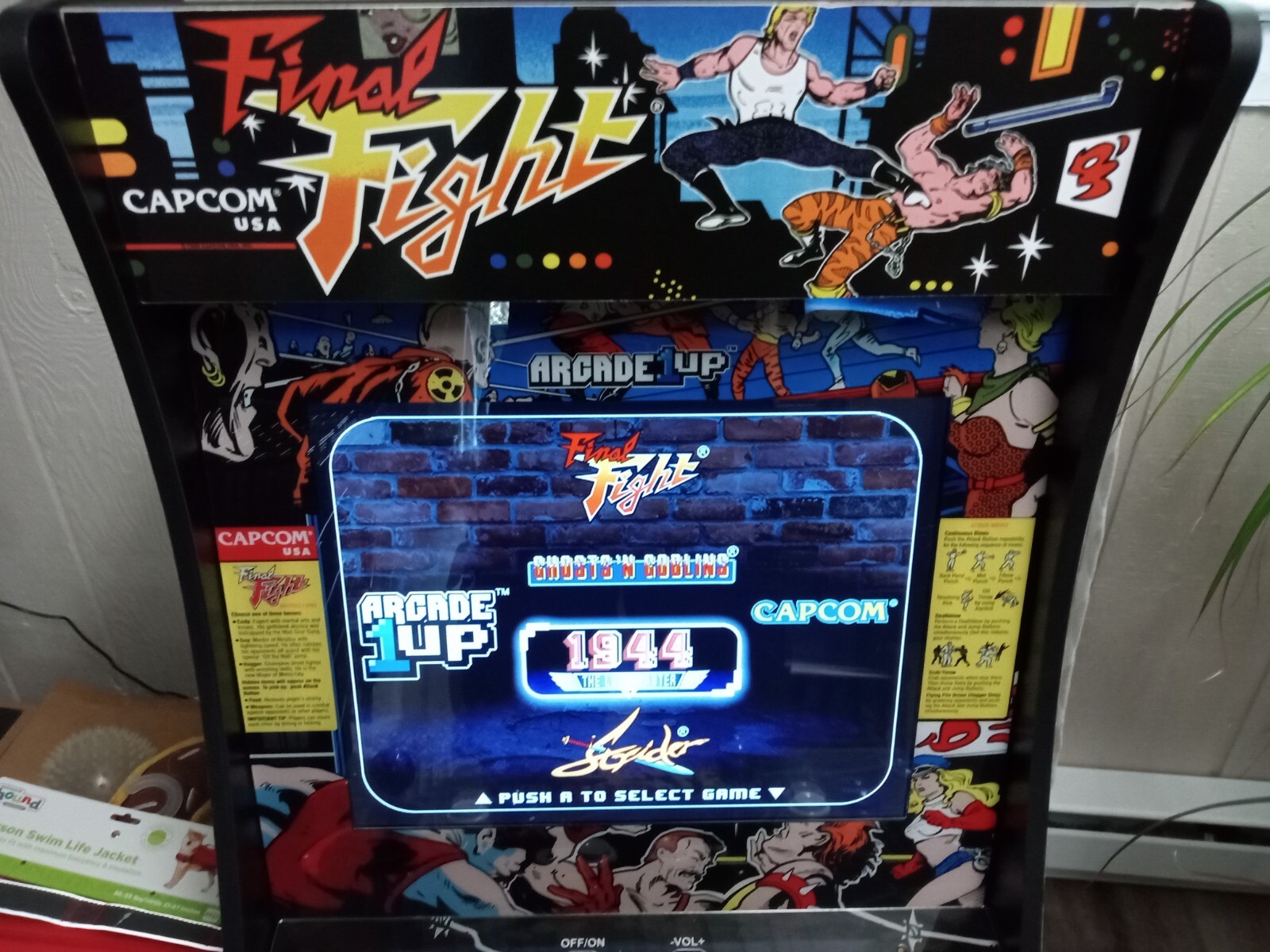 Arcade1Up Cabinet Final Fight, Ghost ‘n Goblins, Strider, 1944 Capcom Arcade 1Up