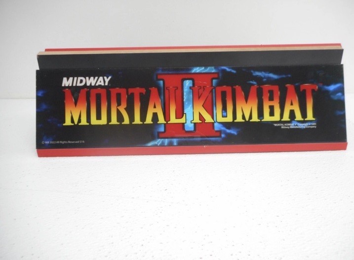 Arcade1Up Mortal Kombat II Deluxe Arcade Game Front Sign with Speaker ONLY