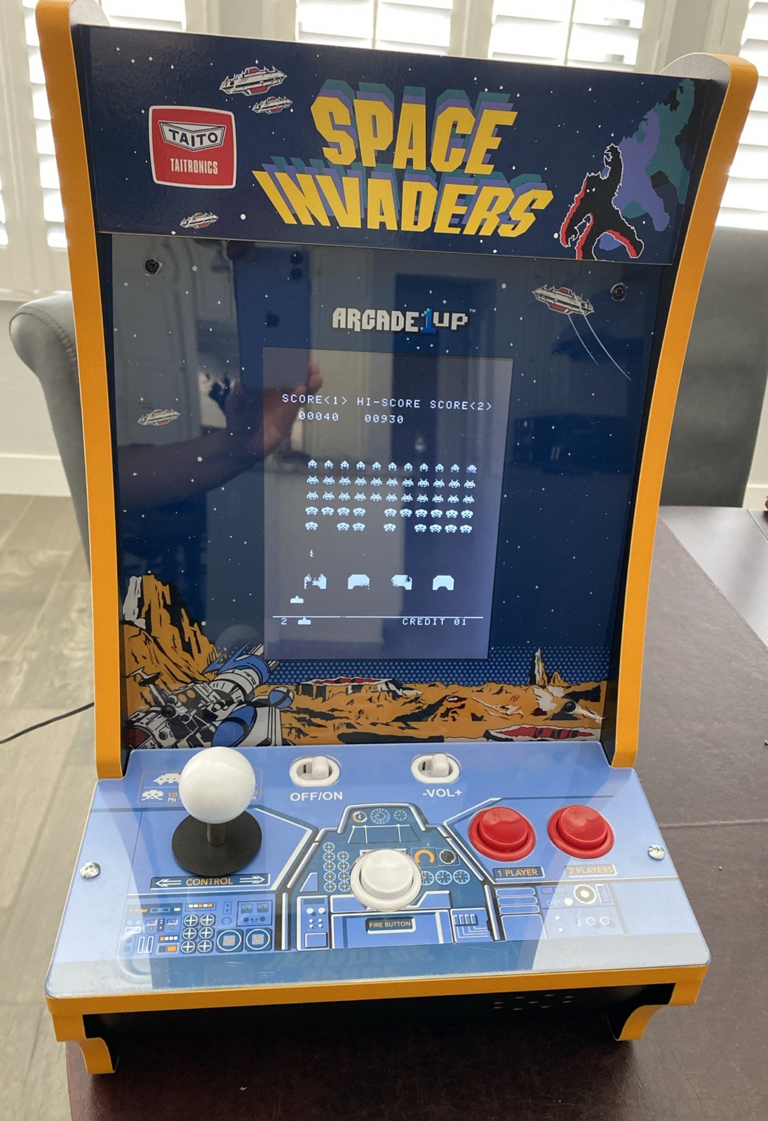 Arcade1Up Space Invaders Counter-Cade Countertop Arcade 1up Countercade