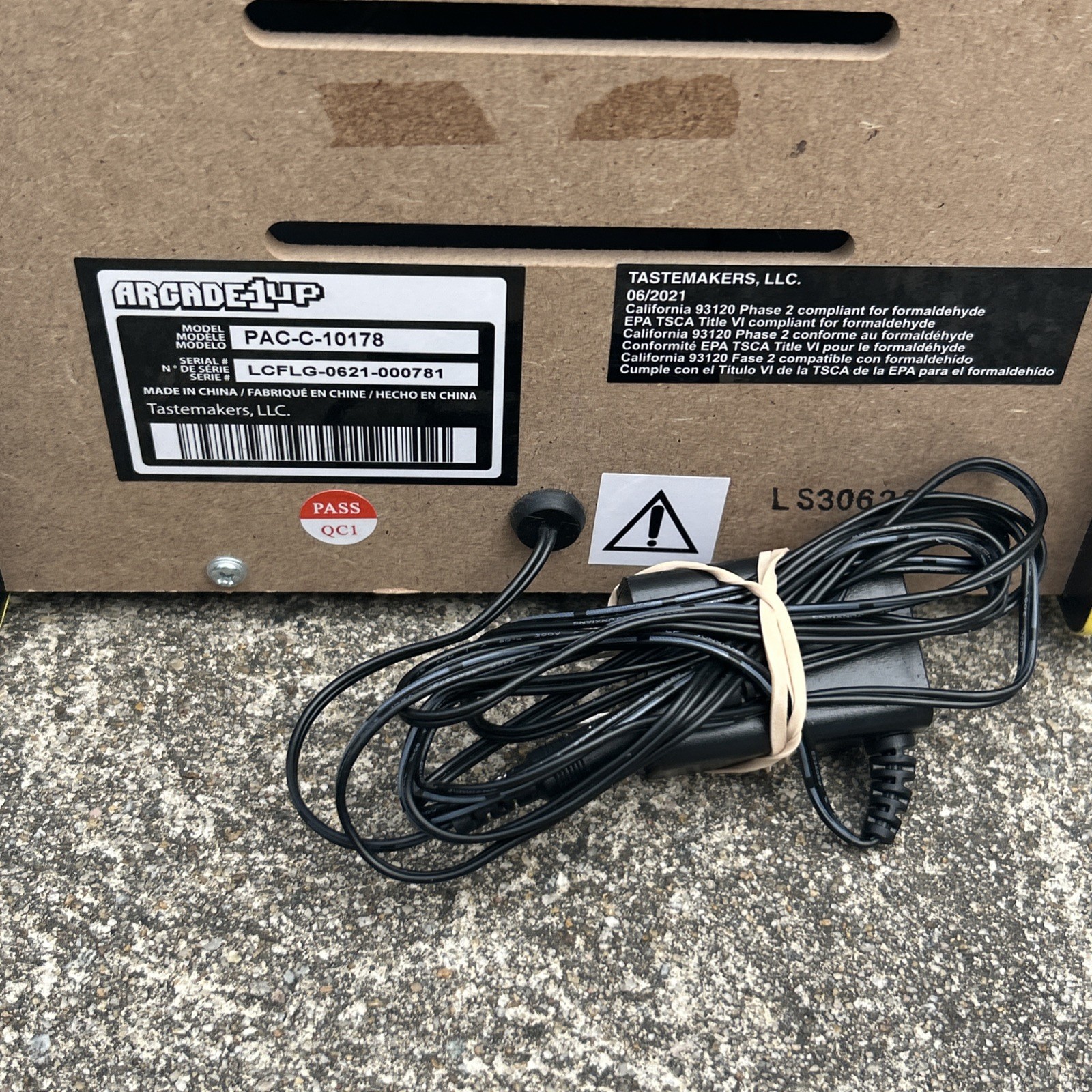 Arcade1Up Pac-Man Countercade Machine, Power Cord