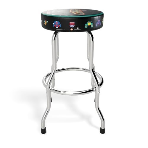 Arcade1Up Galaga Adjustable Gaming Stool with Chrome Frame