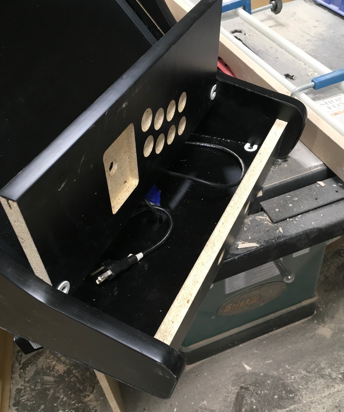 Extra Wide WeeCade Cabinet Kit – Black, Easy Assembly, for 22″ Monitor