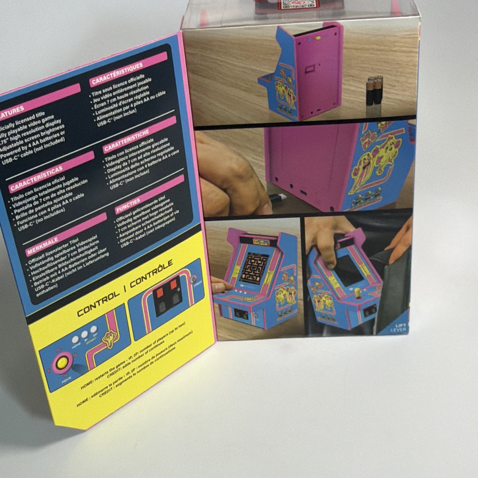 New My Arcade DGUNL-7009 MS. PAC-MAN Micro Player Pro Portable Retro Arcade Game