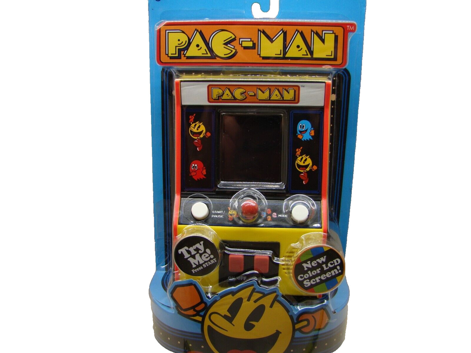 Pac-Man Basic Fun Mini Classic Arcade Retro Color LCD Handheld Video Game New
