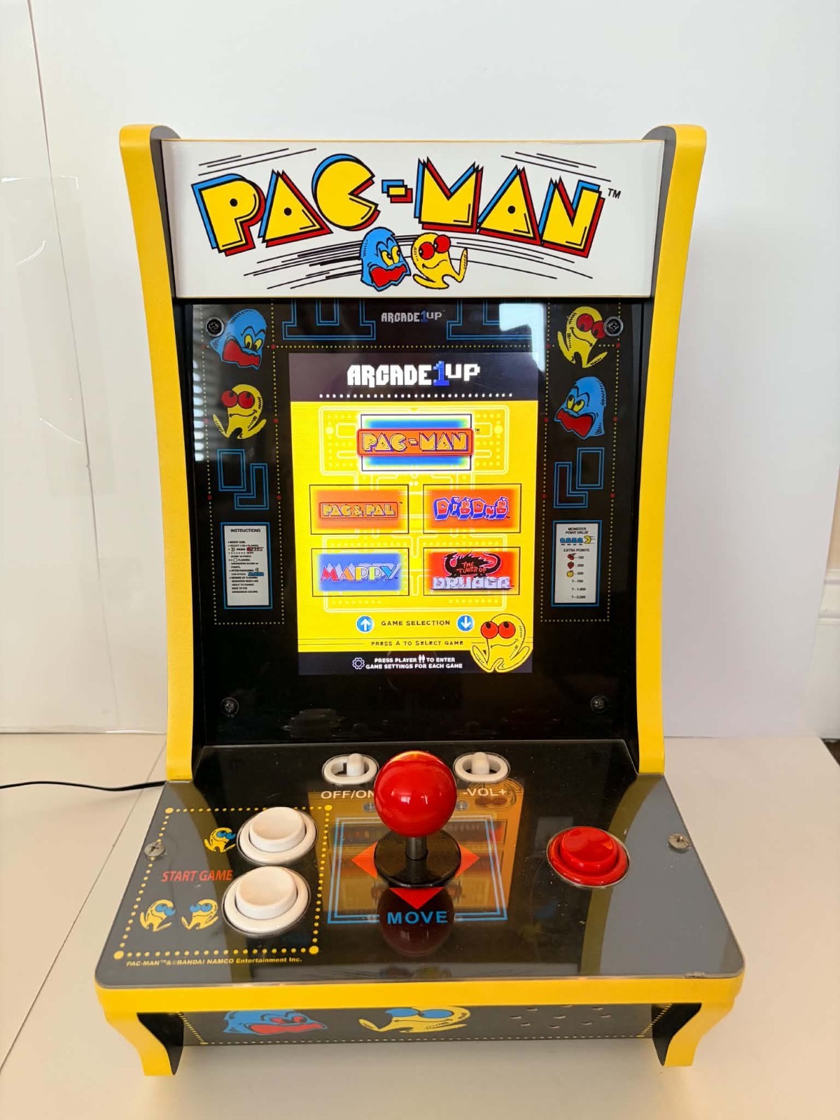 Arcade1Up Pac-Man Countercade 5 Game Tabletop Arcade Tested Works Dig Dug Mappy