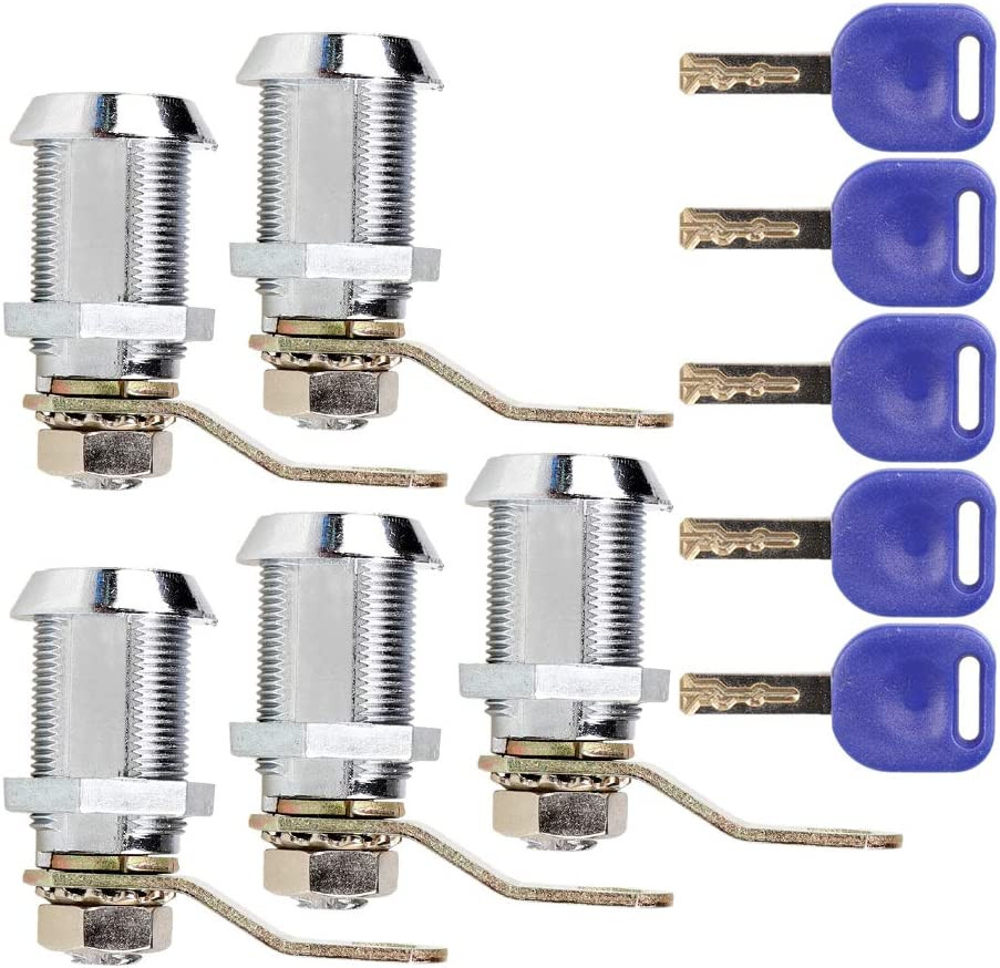 EG STARTS 5X 1 1/8″ Office Cabinet Door Locks Cash Door Tool Box Tubular Cam