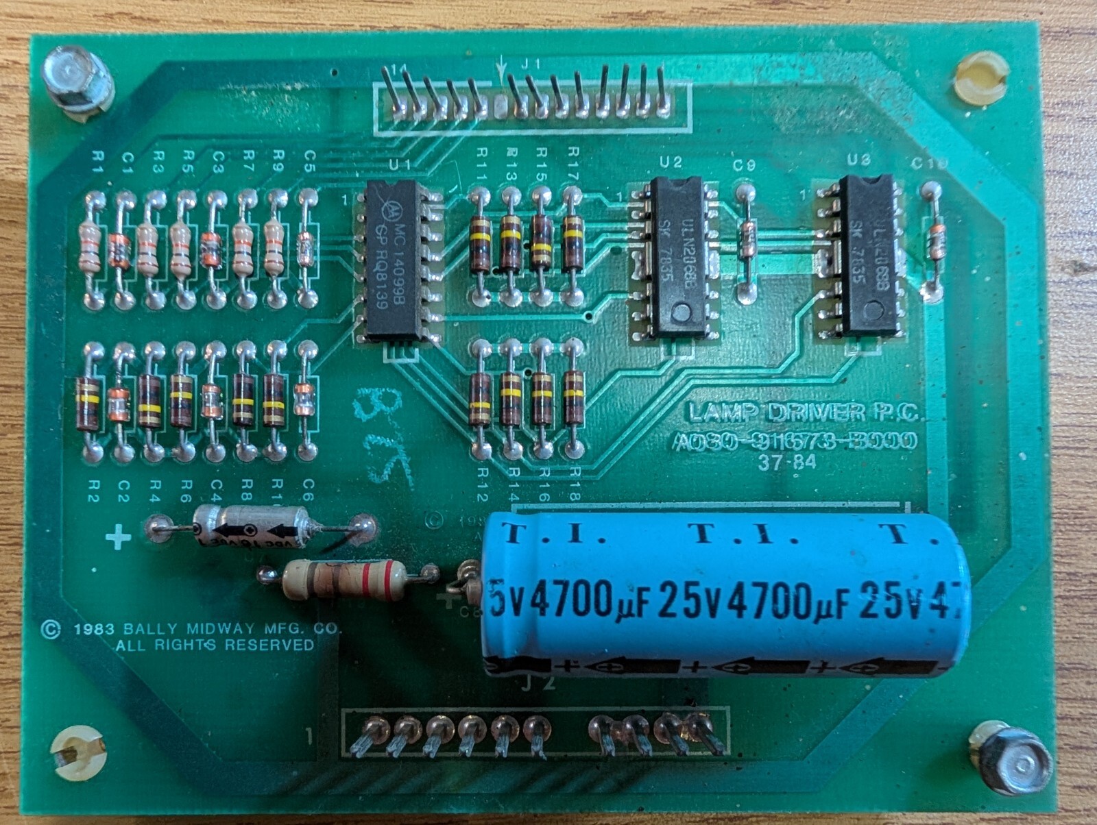 BALLY MIDWAY LAMP DRIVER PCB A080-91673-B000 1983 ARCADE
