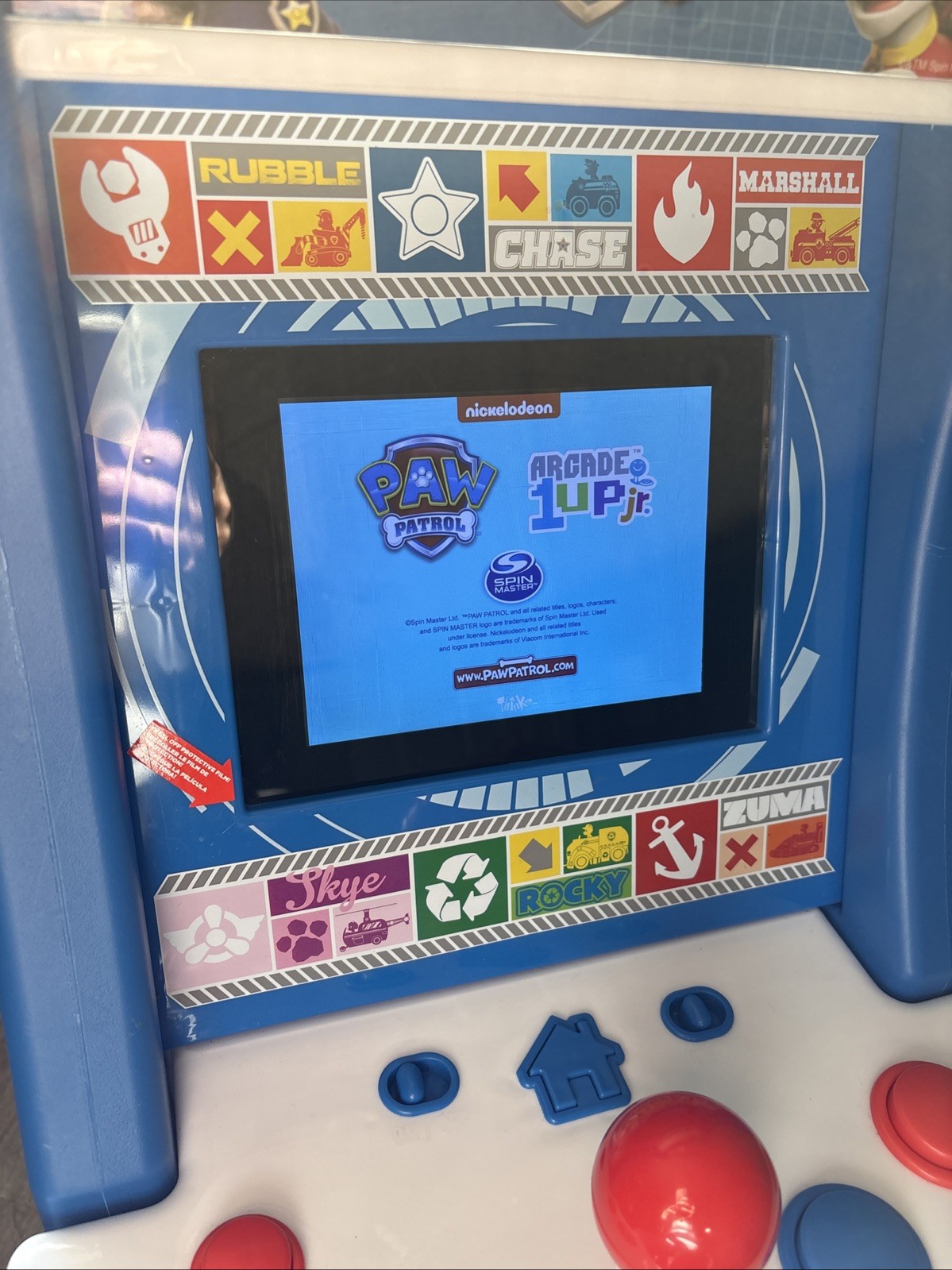 Arcade1up Paw Patrol Jr Video Game Tested Works No Stool