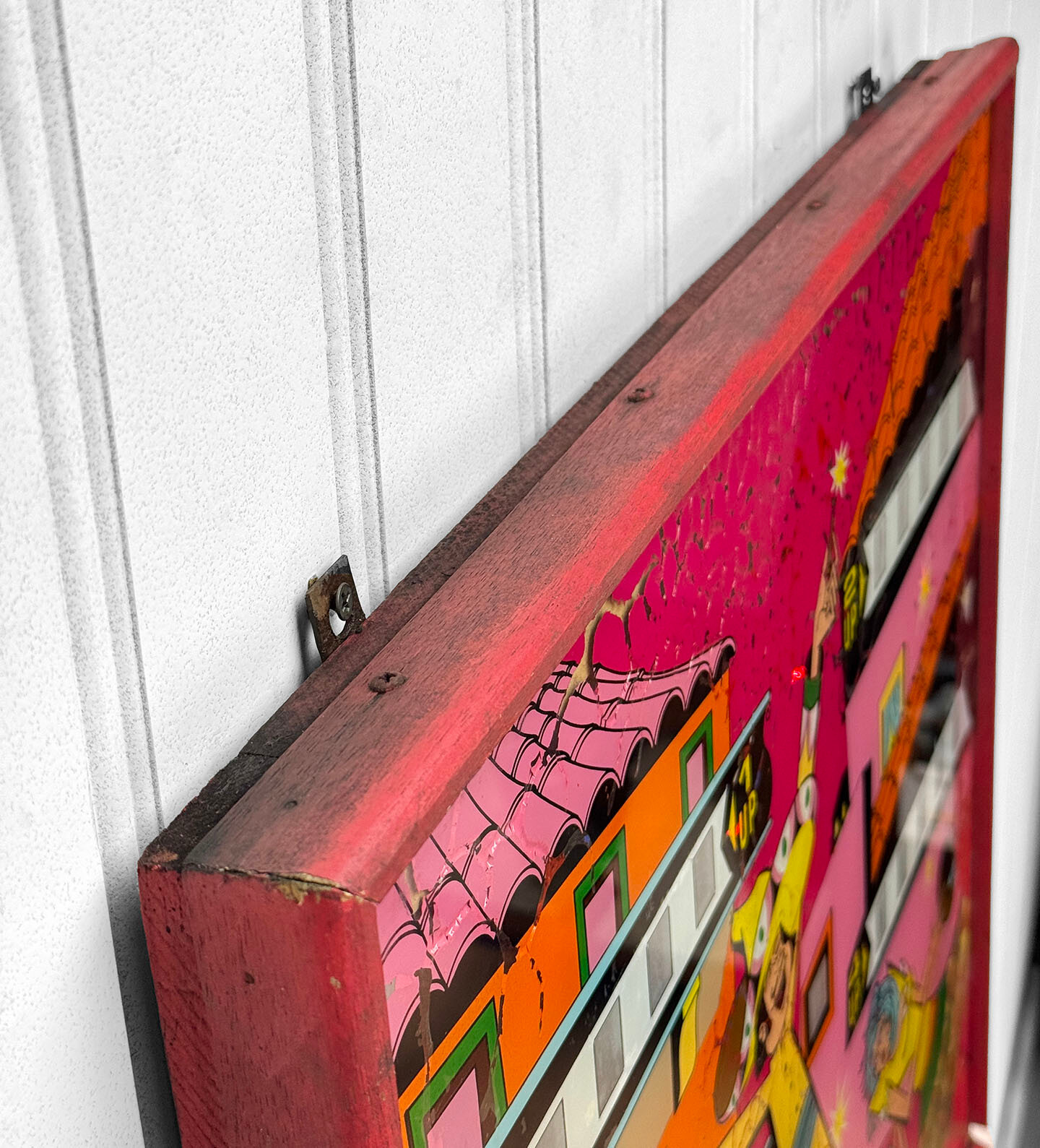 Mid-Century Pop Art Bally Firecracker Pinball Arcade Hanging Light Box