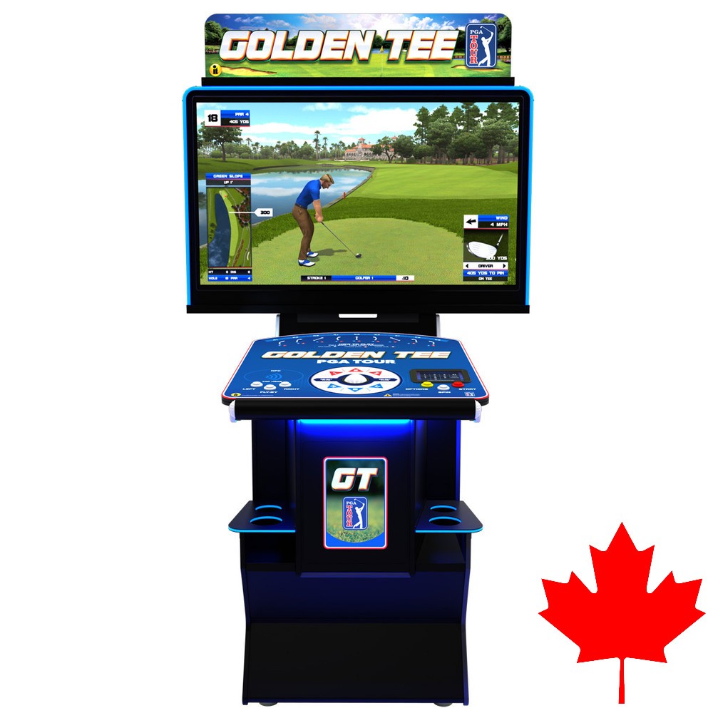 Golden Tee Golf Game – PGA TOUR Clubhouse Deluxe Edition – Canadian