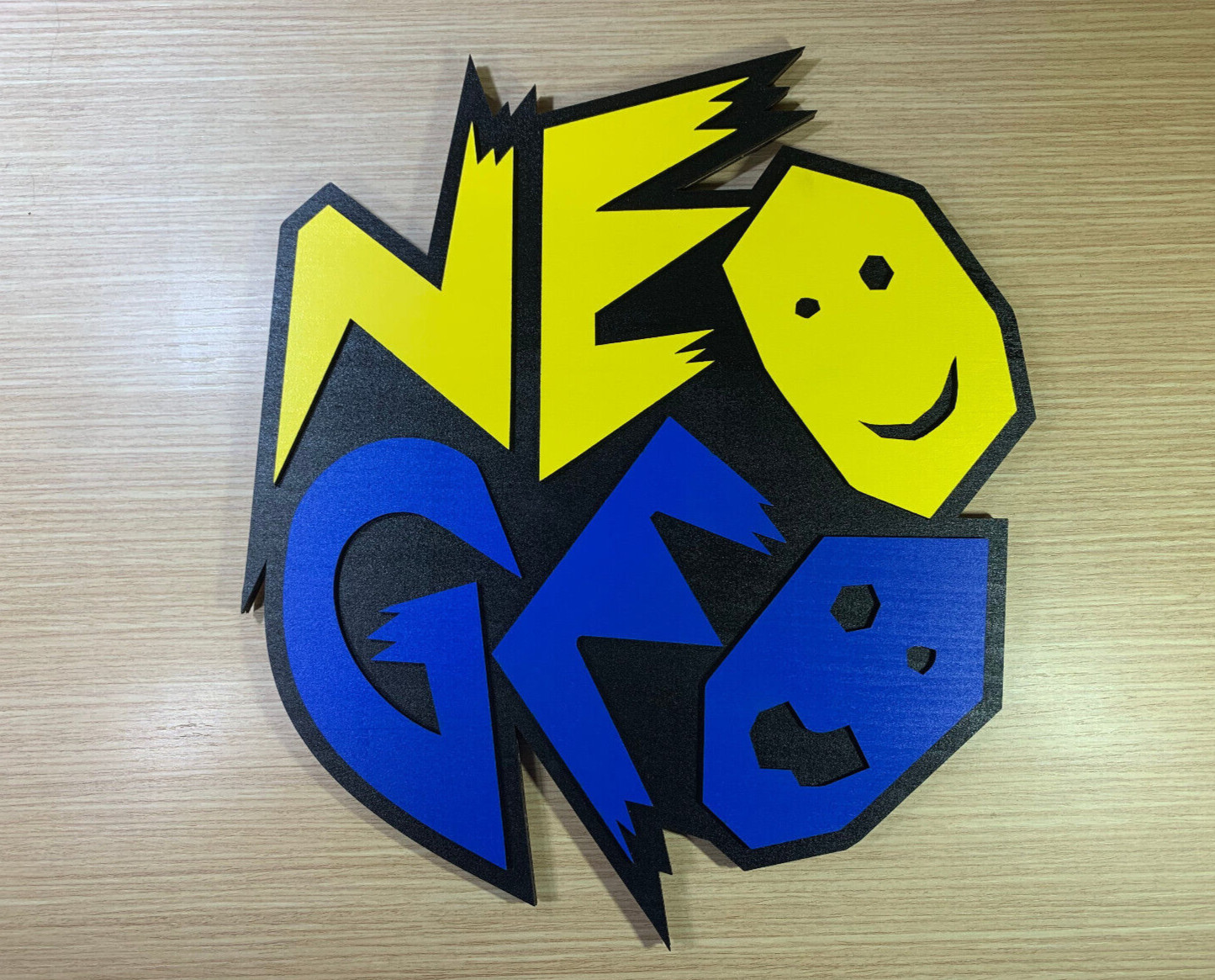 READ INFO – Neo Geo Logo Poster in Wood – Wall Display – aes mvs cd cz snk