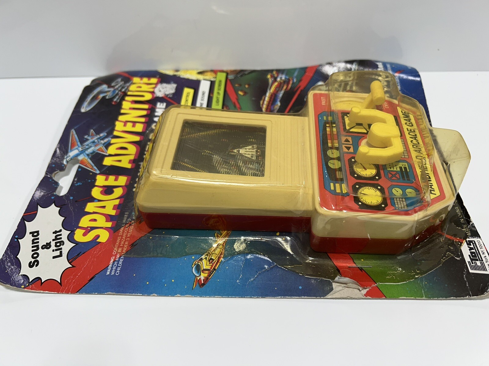 Vintage 1990 Soma Space Adventure Handheld Arcade Game On Damaged Opened Package