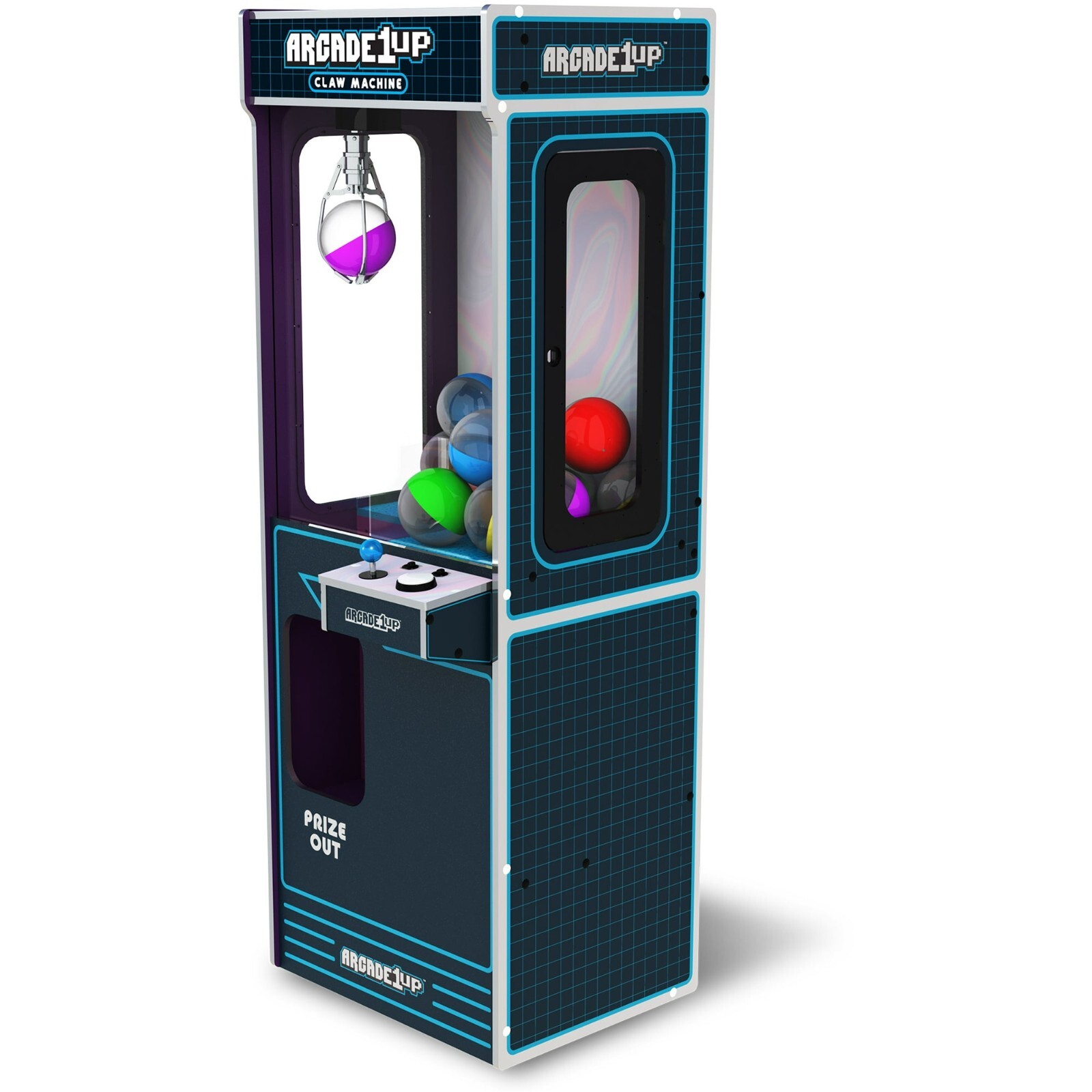 Arcade1Up Full-Size Claw Machine Light-Up Marquee Arcade Prizes