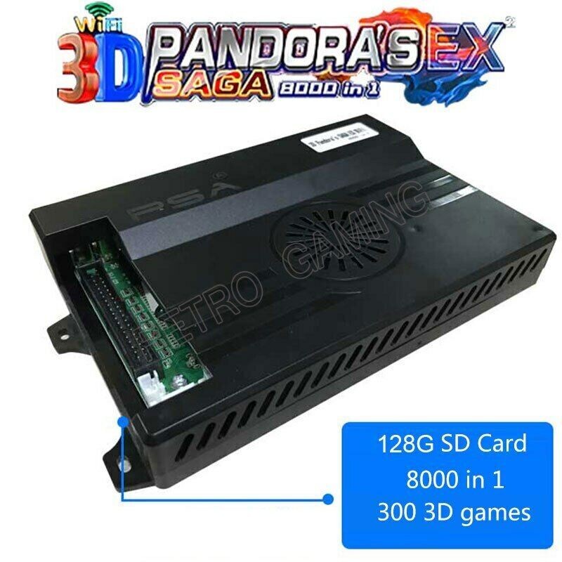 Pandora Box Saga EX 3D 8000 in 1 Arcade pcb DIY Kit usb wireless gamepad HDMI