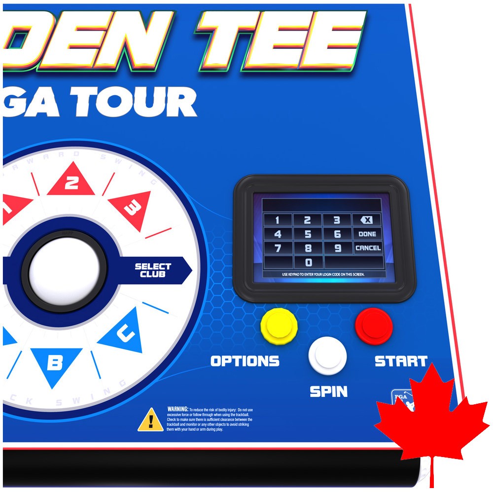 Golden Tee Golf Game – PGA TOUR Clubhouse Deluxe Edition – Canadian