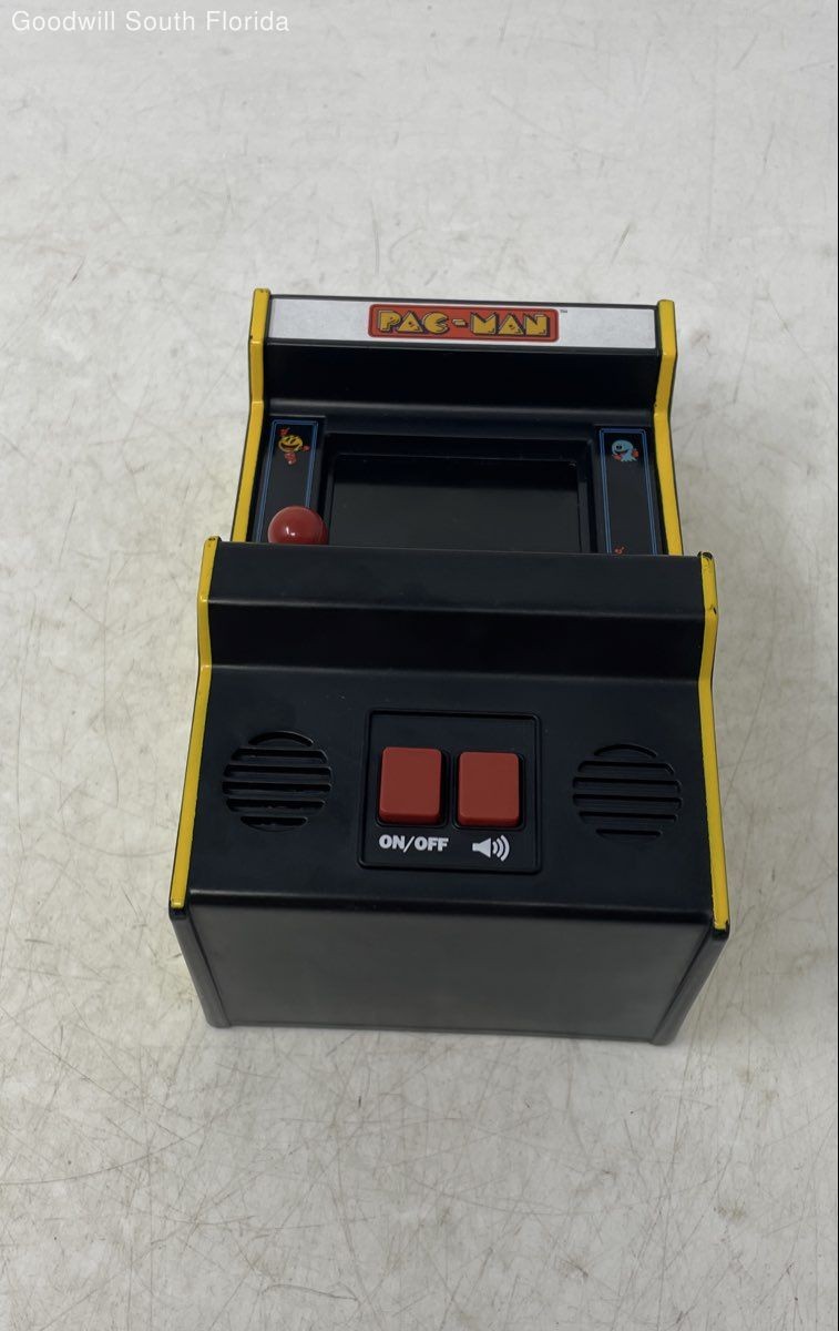Bandai NAMCO Pac-Man Yellow Black Mini Portable Arcade Machine Not Tested
