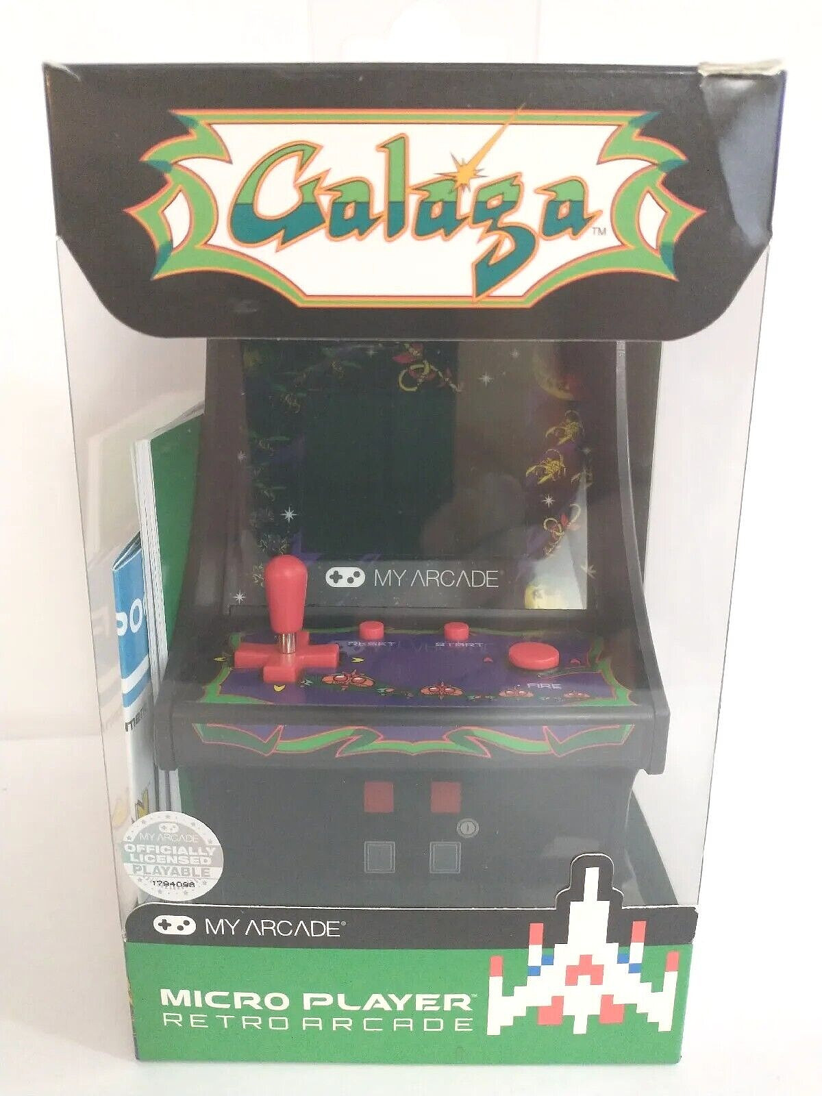 My Arcade Official Galaga Micro Player Handheld Retro Video Game Collectible