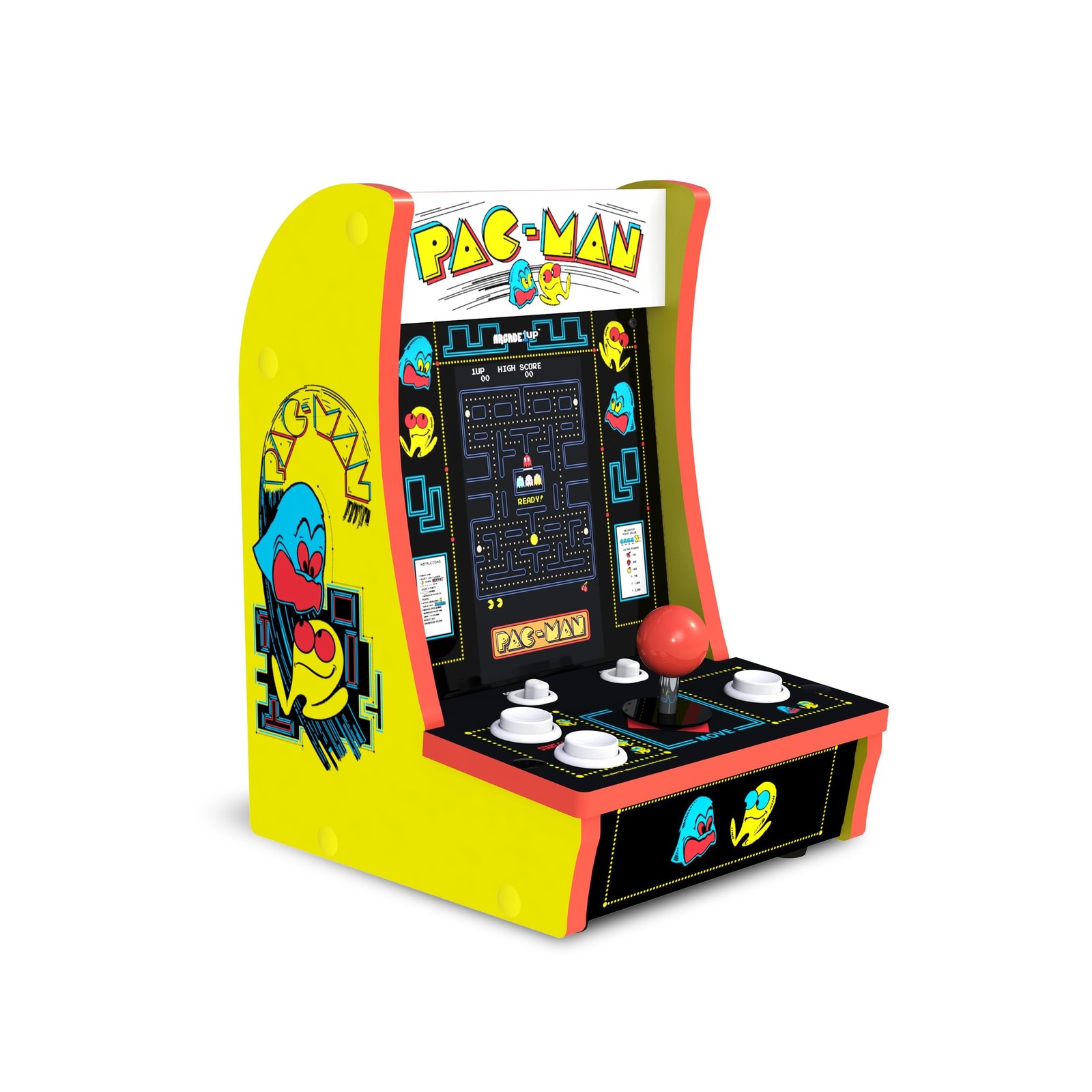 Arcade1Up Pac-Man Countercade Countertop Arcade Machine with 3 Retro Games, 7…
