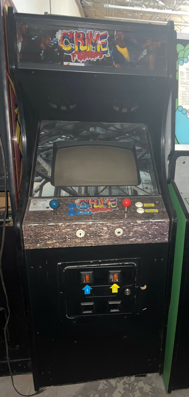 CRIME FIGHTERS ARCADE MACHINE by KONAMI 1989 (Excellent Condition) *RARE*