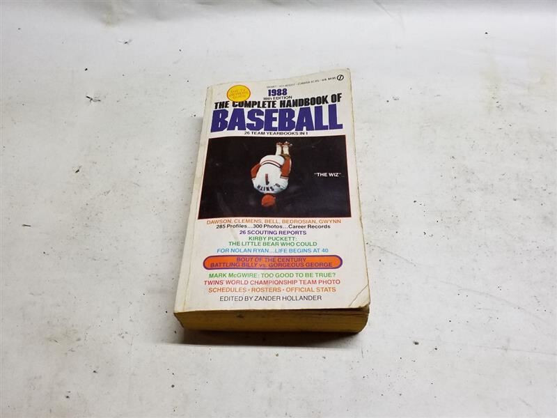 1988 The Complete Handbook of Baseball 18th Edition – Edited by Zander Hollander