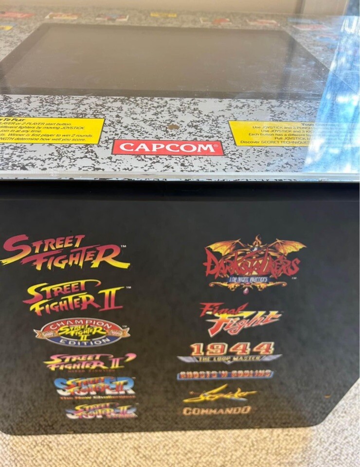 Arcade1Up Street Fighter 1944 Cocktail Table Gaming Table 12 Games Assembled