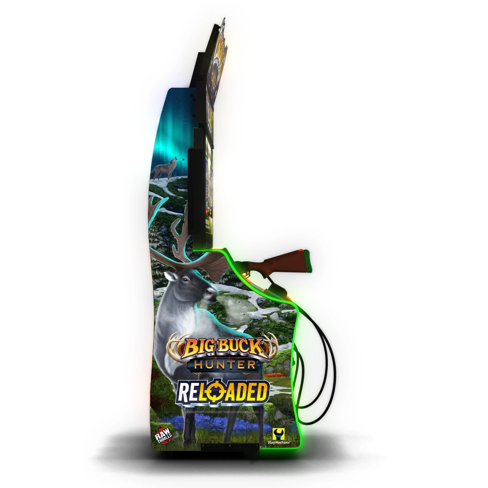 Big Buck Hunter Reloaded Mini Arcade Machine – 2-4 Players| 43″ HD | Raw Thrills