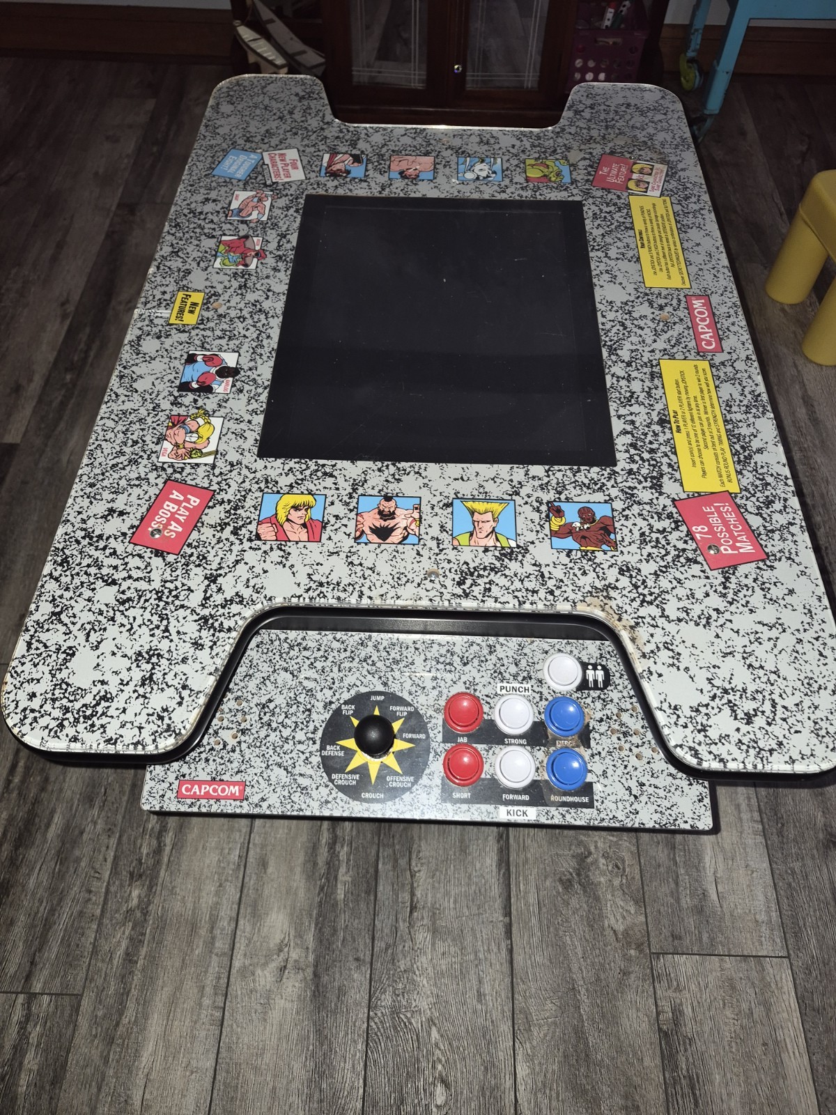 Street Fighter Arcade 1up Head To Head Cocktail Table Video Game Cabinet