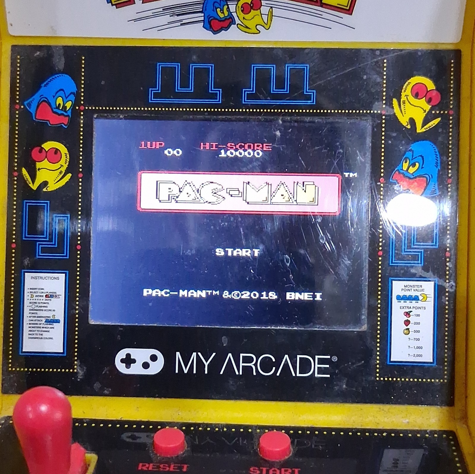 My Arcade Pac-Man Tabletop Collectible Mini Arcade Machine Yellow (2018)