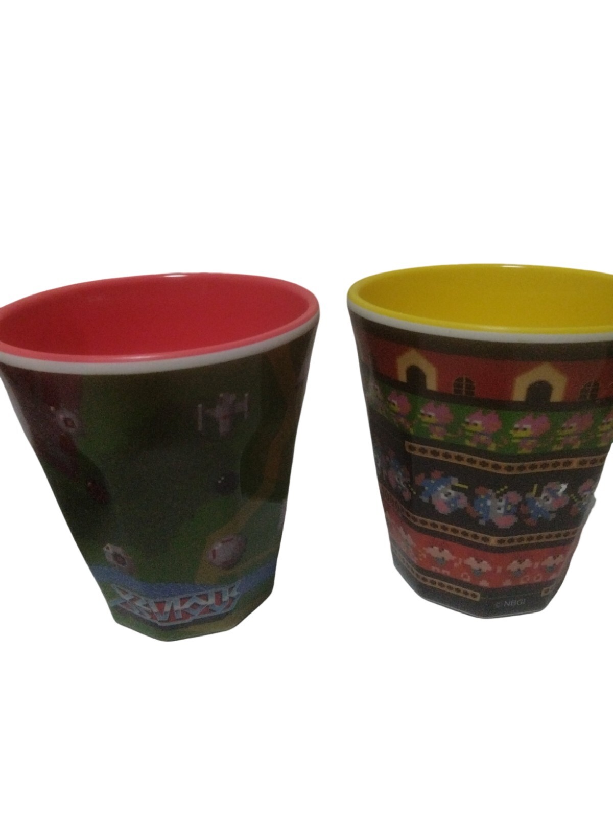 Bandai Pack Man xevious 5 set melamine cup 80s arcade game　game center japan