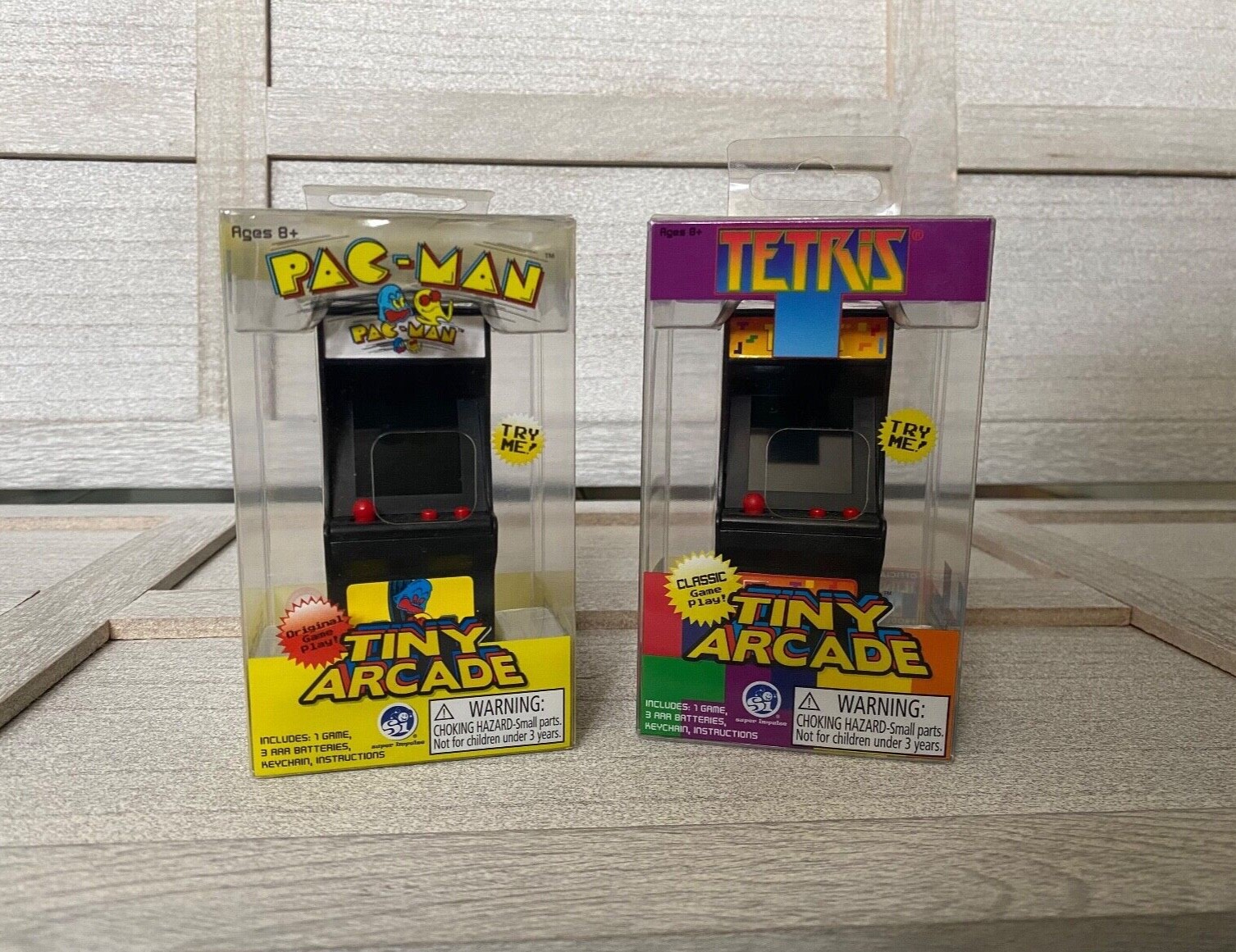 BRAND NEW IN-BOX | Set of 2 BANDAI NAMCO Mini Arcade Games ‘Pacman’ and ‘Tetris’