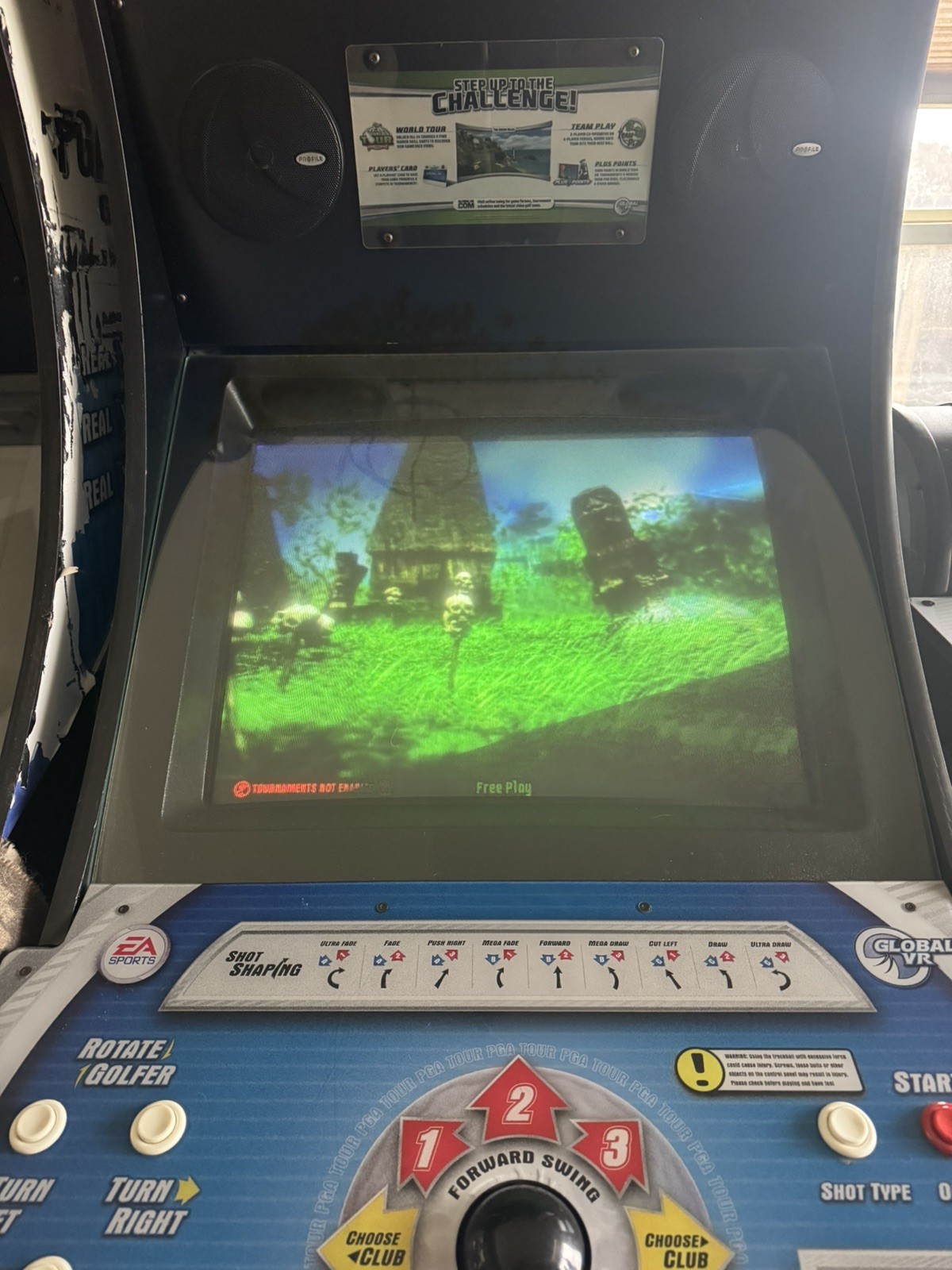 PGA Golf Tour Team Challenge Arcade Game with All Access Pass or online play?