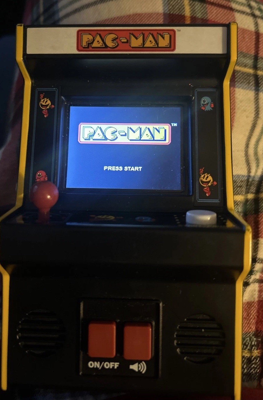 Basic Fun Pac-Man Handheld Mini Arcade Game Bandai Namco Pacman Tested Working