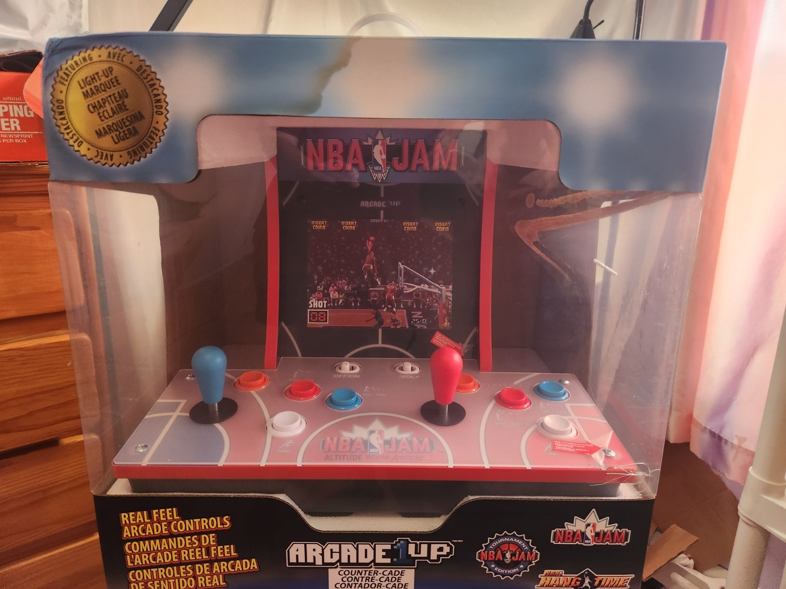 Arcade1Up NBA JAM Countercade 2 Player Lighted Marquee New in Box