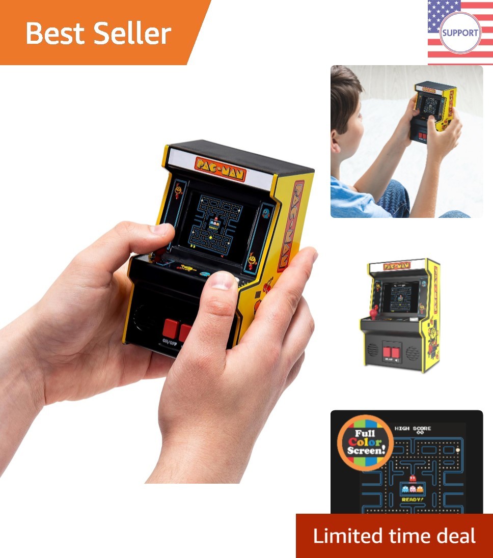 Classic Pac-Man Portable Arcade Game – Handheld, Colorful Fun for Ages 8+