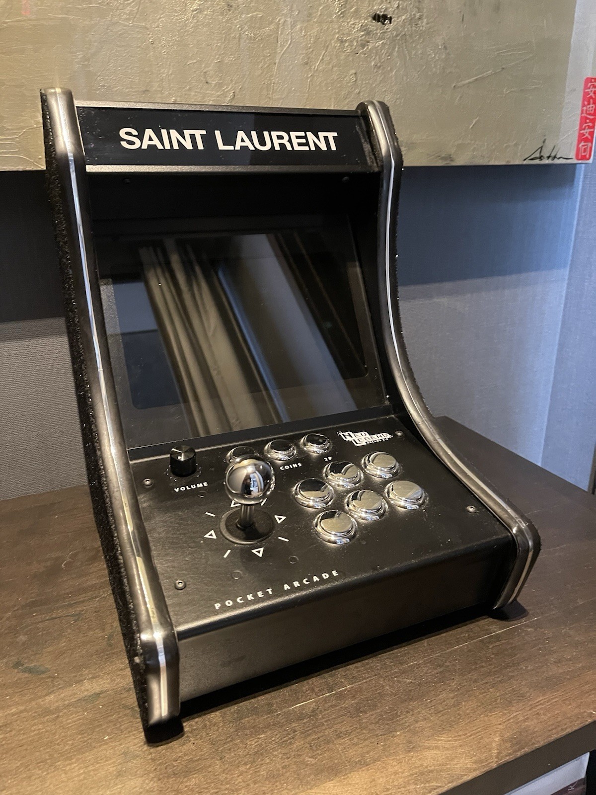 Neo Legend x Saint Laurent Retro Arcade Machine with Black Glitter