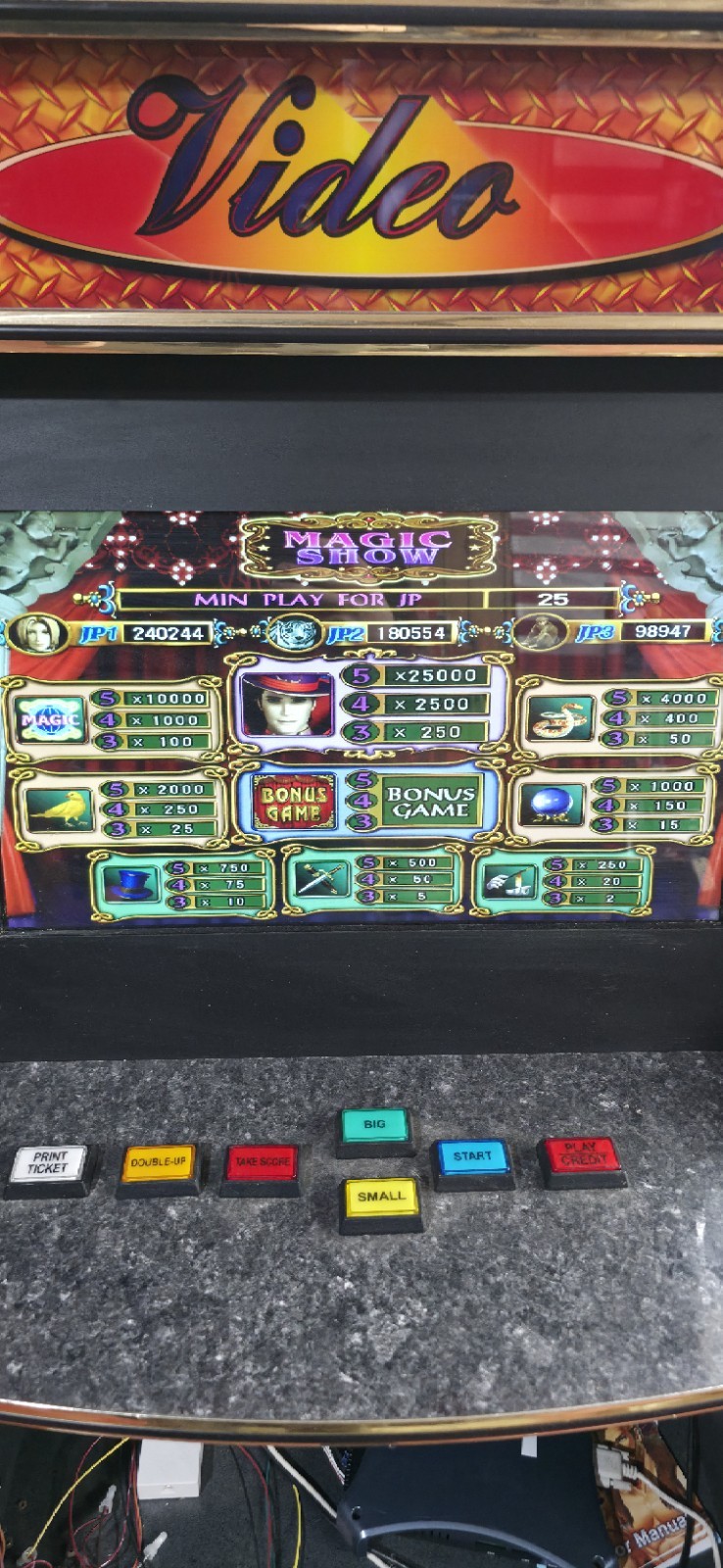 IGS Magic Show Video Arcade Game (game board only)