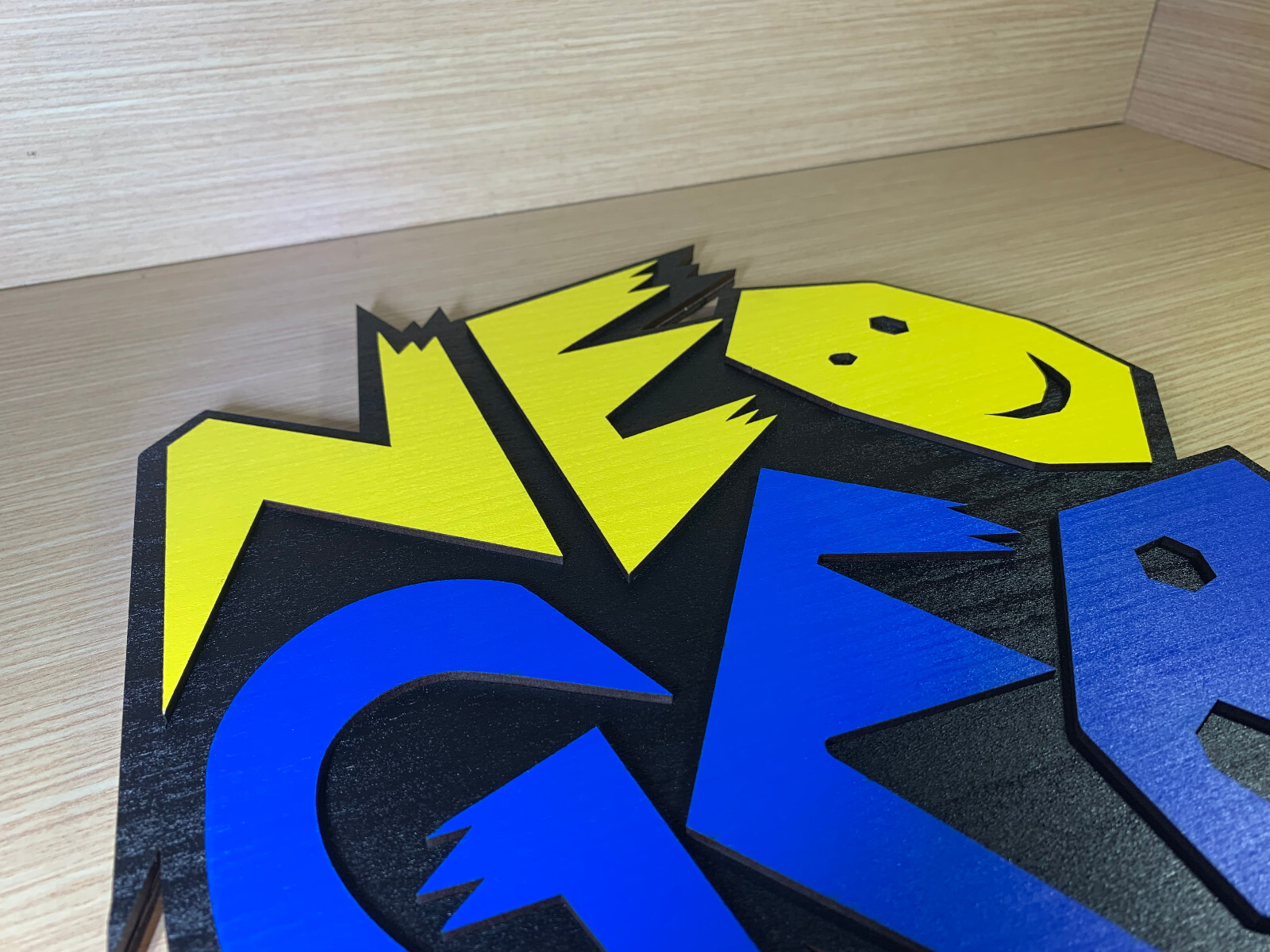 READ INFO – Neo Geo Logo Poster in Wood – Wall Display – aes mvs cd cz snk