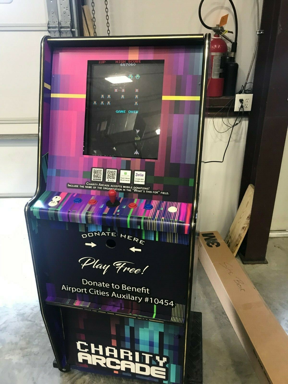 1981 Reunion NAMCO Licensed Ms. Pacman/Galaga Arcade Machine Game Charity Arcade