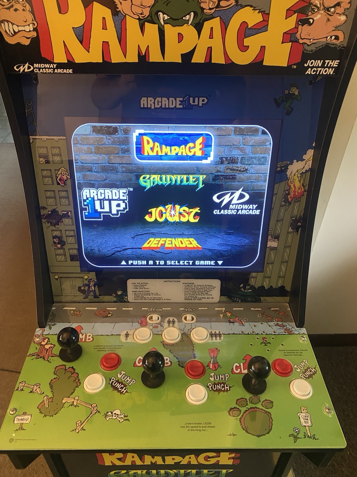 🔥 Arcade1up Midway Classic Arcade Machine Rampage Gauntlet Joust Defender Works