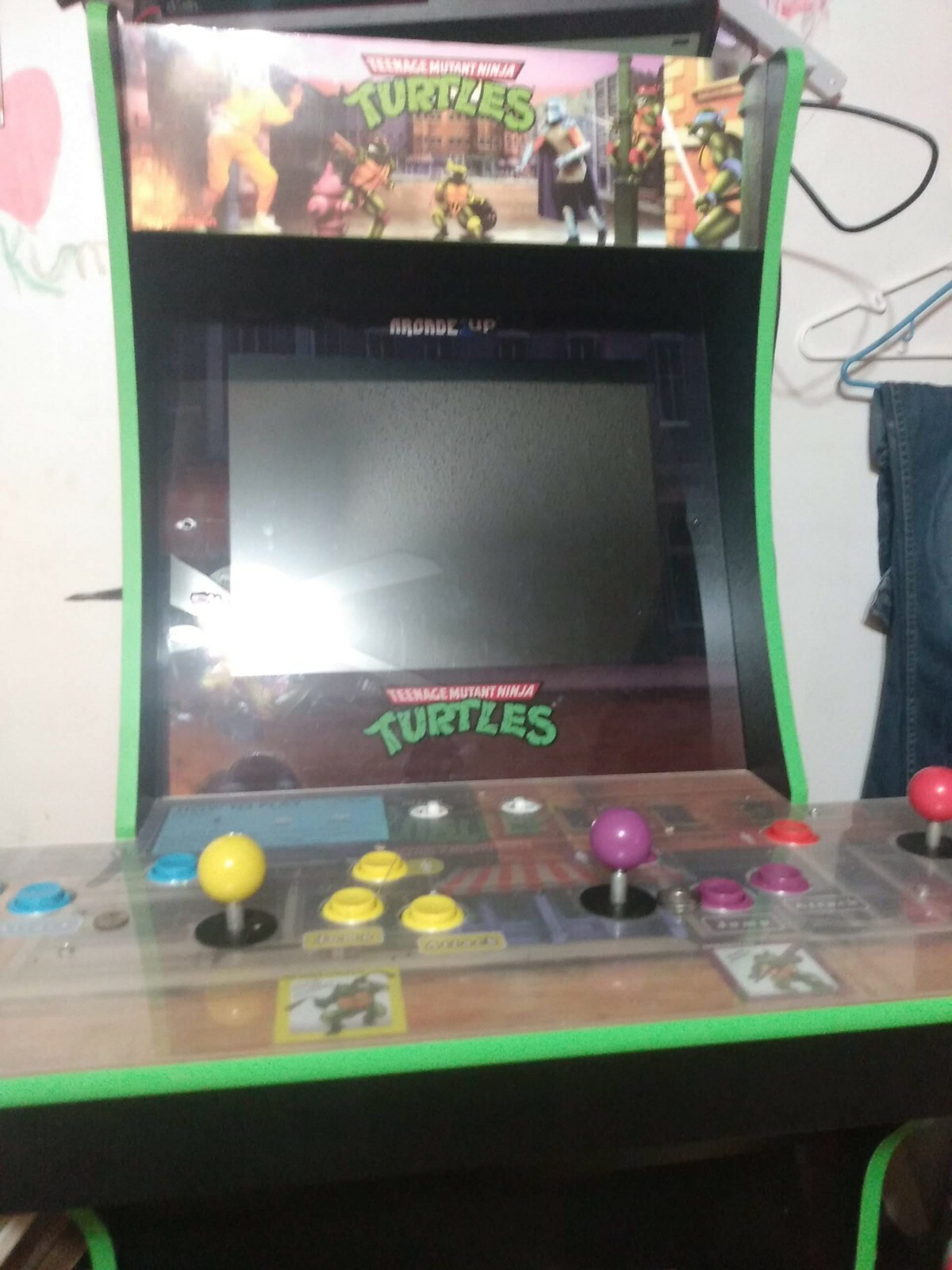 Arcade1Up Teenage Mutant Ninja Turtles Arcade Cabinet Machine with Riser