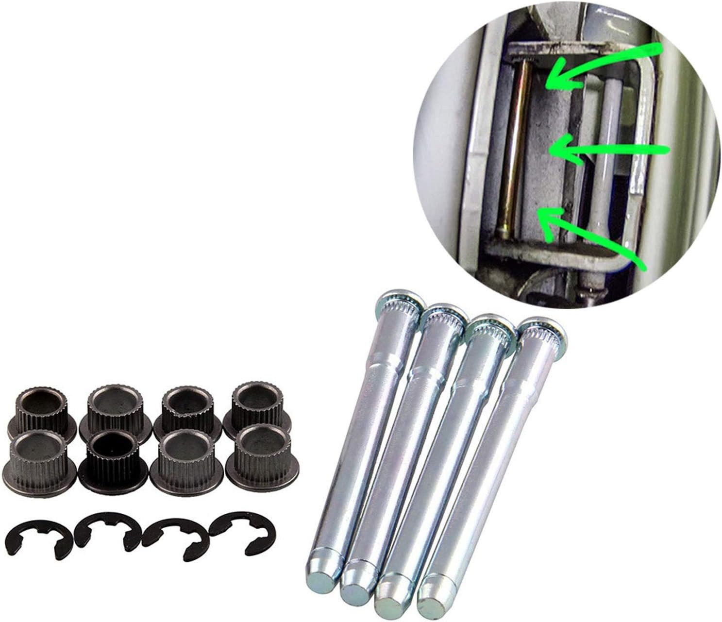 Door Hinge Pin and Bushing Repair Kits (4 pins 2 Door) for 1994-2004 Chevy S10 &