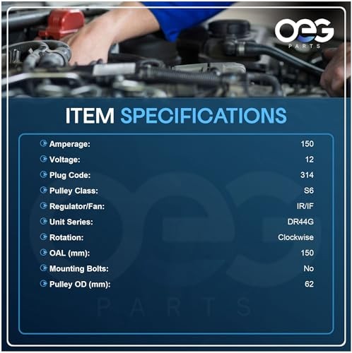OEG Parts New Alternator Compatible With Buick Rainier, Chevy Trailblazer, GMC