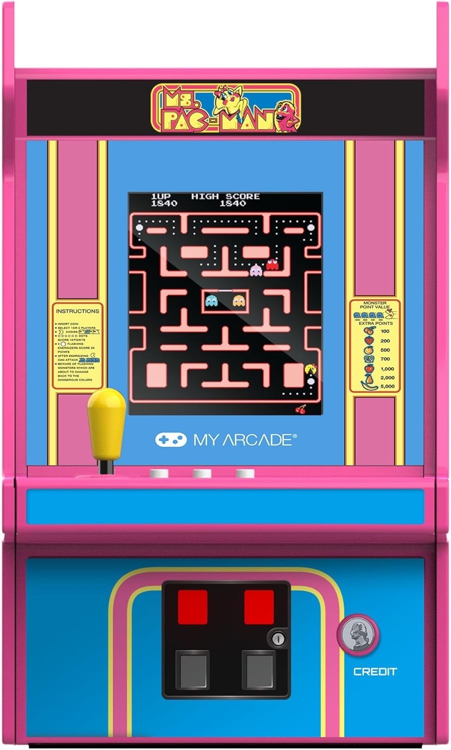 Ms. Pac-Man Handheld Arcade – Officially Licensed Collector’s Item for Gamers