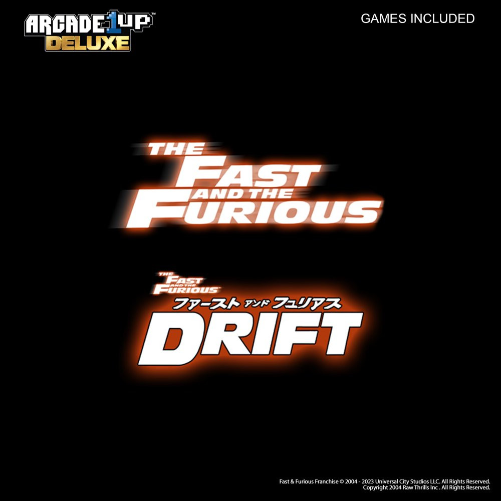 ARCADE1UP The Fast & The Furious Deluxe Arcade Game Machine Home Room WiFi