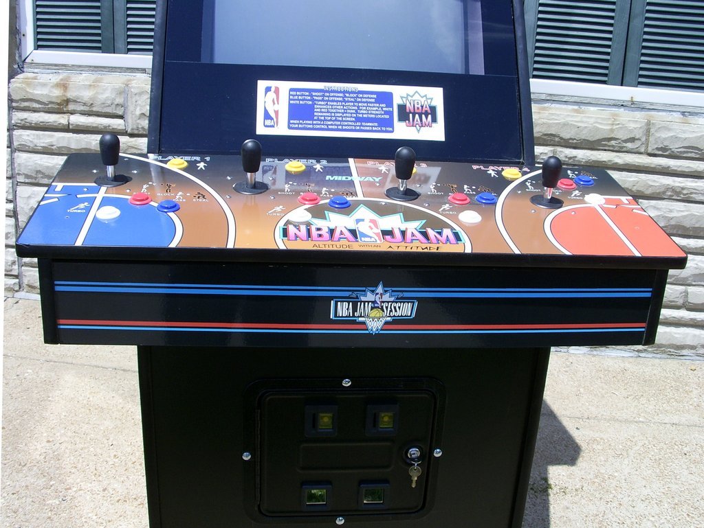 NBA Jam Full Size Coin Op Arcade Video Game- All New Parts, New 32″ LCD Monitor